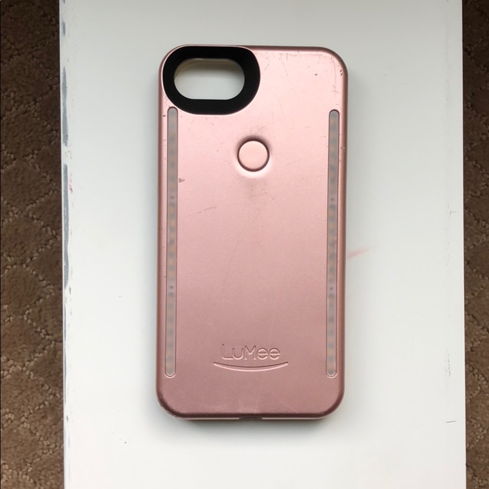 LuMee Duo Light Rose Gold iPhone 8 case